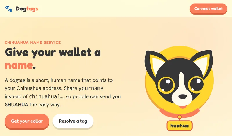 DogTags: claim a human-readable on-chain name for your Chihuahua wallet
